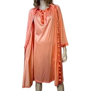 Vintage 80s Gossard Artemis Peignoir Set Lingerie Robe Nightgown Gown Negligee